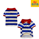 Pawsh Couture Toby Polo Stripes Dog Apparel Double Extra Large Royal Blue