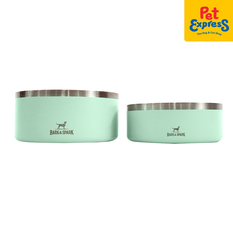 Bark and Spark Stainless Steel Dog Bowl Sage 64oz