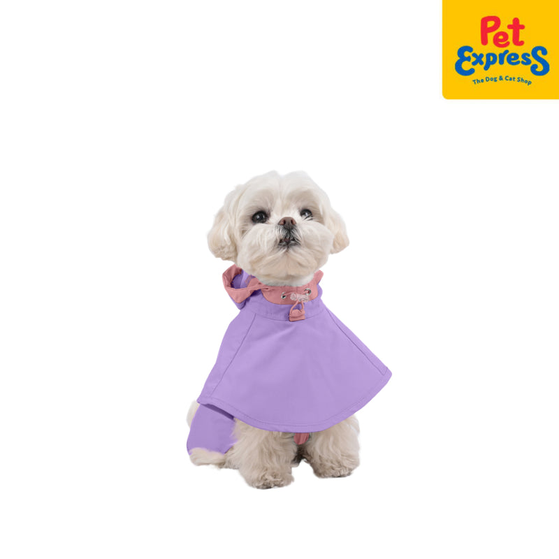 Pet Pals Poncho Raincoat Dog Apparel Large Purple