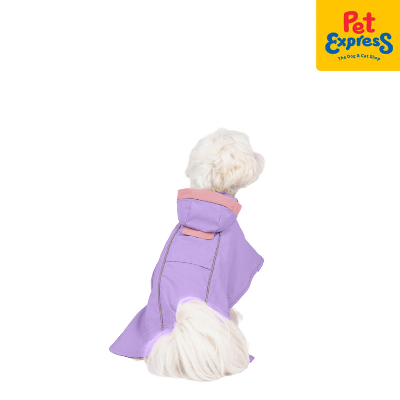 Pet Pals Poncho Raincoat Dog Apparel Large Purple