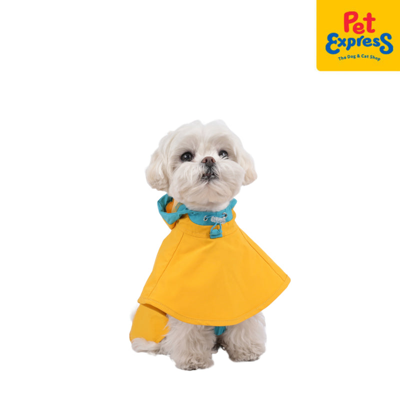 Pet Pals Poncho Raincoat Dog Apparel Medium Yellow