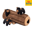 Zippy Paws Burrow Black Bear Log Plush Dog Toy