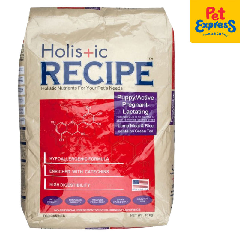 Holistic Recipe Puppy and Pregnant Lamb Meal and Rice Dry Dog Food 15kg