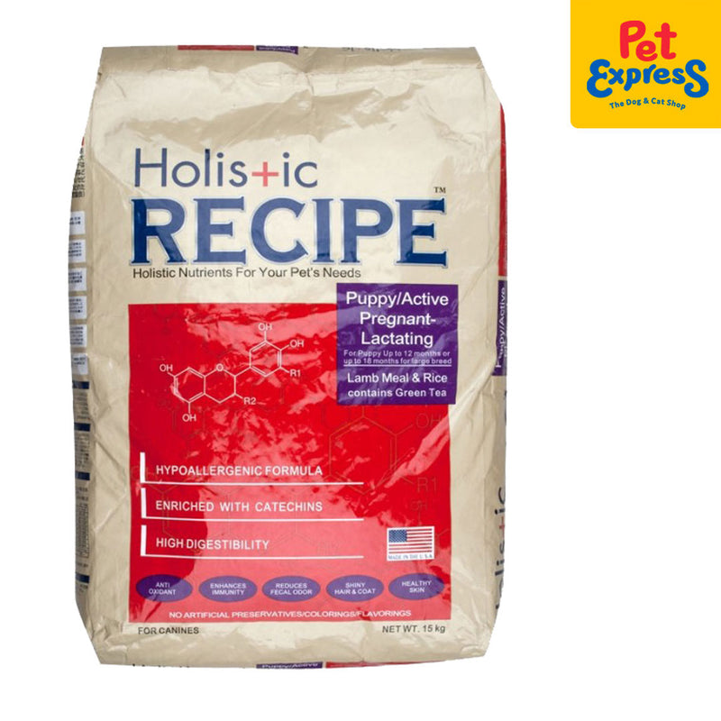 Holistic Recipe Puppy and Pregnant Lamb Meal and Rice Dry Dog Food 15kg