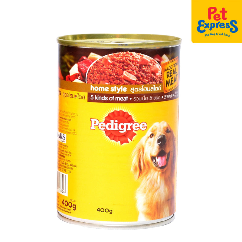 Pedigree Adult 5 Kinds Meat Wet Dog Food 400g (3 cans)_front