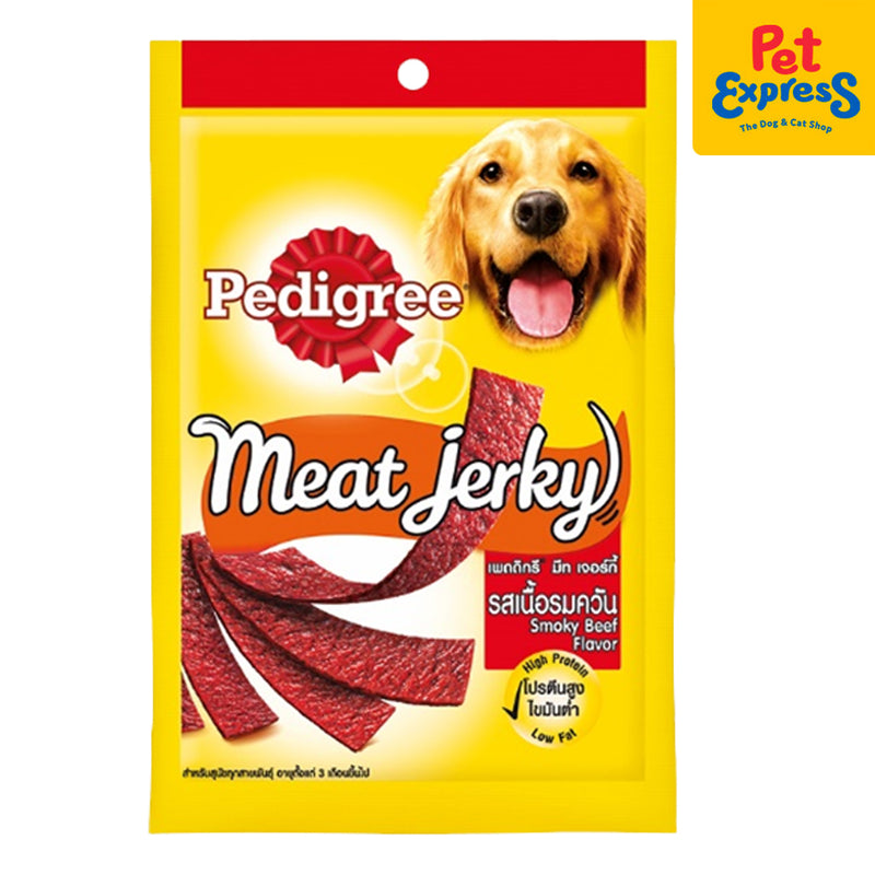 Pedigree Meat Jerky Smoked Beef Dog Treats 80g (2 packs)_front