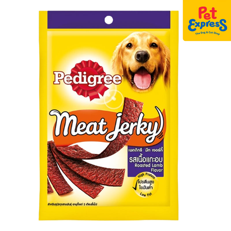 Pedigree Meat Jerky Roasted Lamb Dog Treats 80g (2 packs)_front