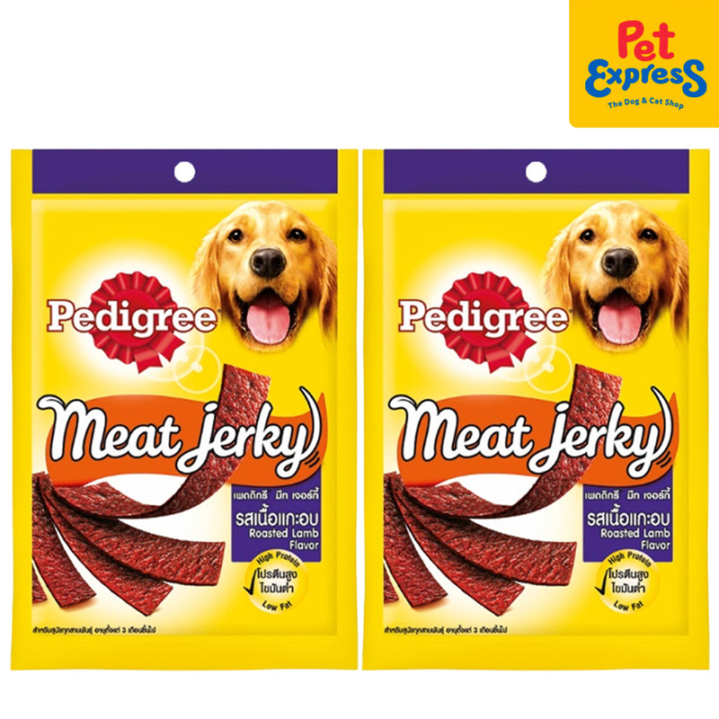Pedigree Meat Jerky Roasted Lamb Dog Treats 80g (2 packs)
