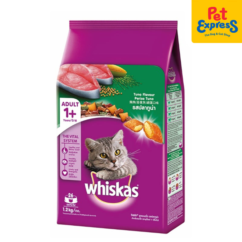 Whiskas Adult Tuna Dry Cat Food 1.2kg_front