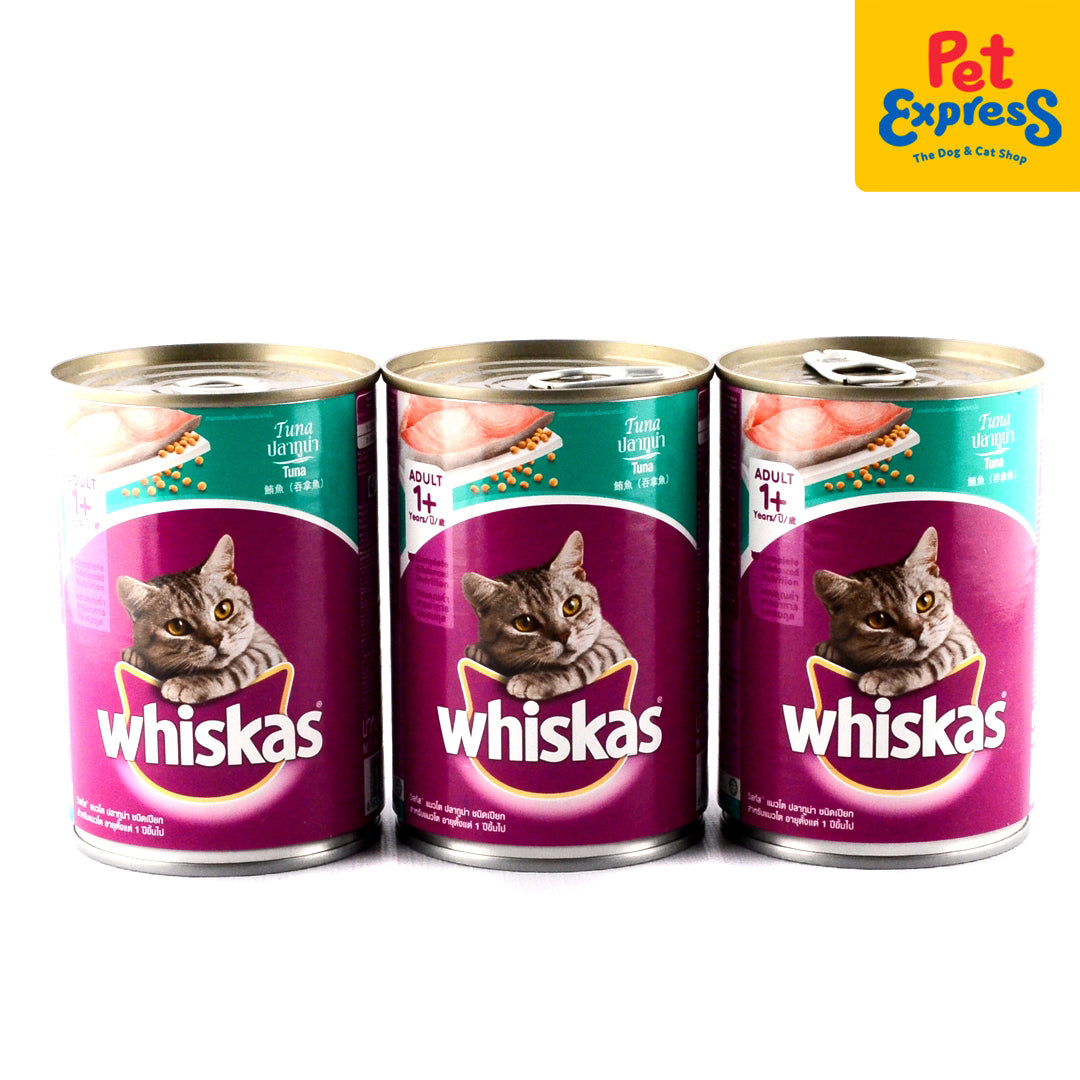 Whiskas Tuna Wet Cat Food in Can 400g (3 cans) Pet Express