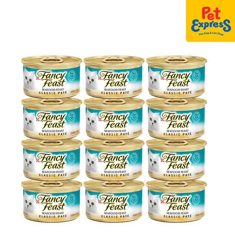 Fancy Feast Classic Seafood Wet Cat Food 85g (12 cans)
