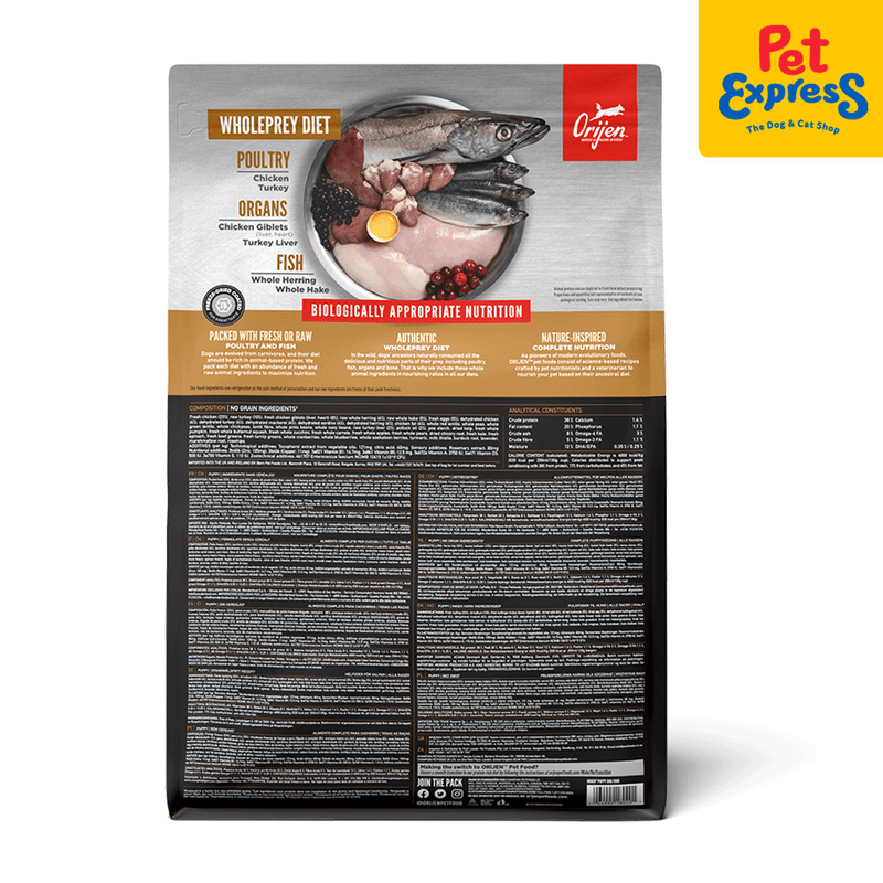 Orijen Puppy Dry Dog Food 2kg_back