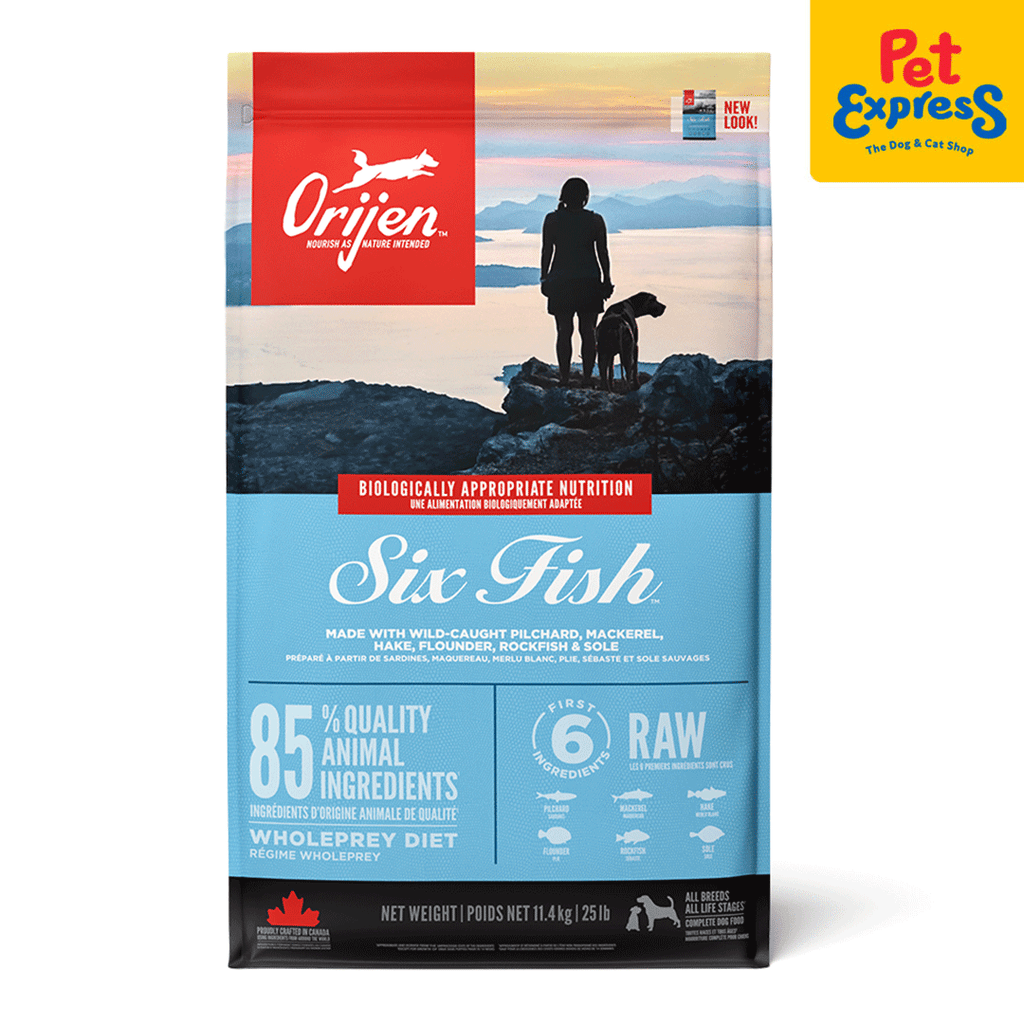 Orijen Six Fish Dry Dog Food 11.4kg | Pet Express