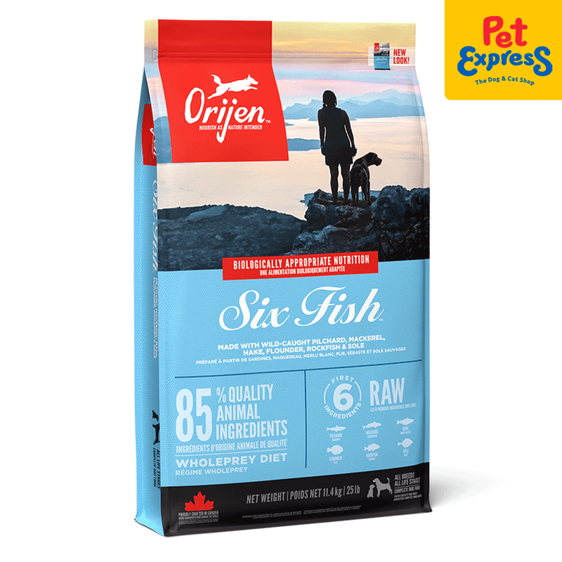 Orijen Six Fish Dry Dog Food 11.4kg | Pet Express