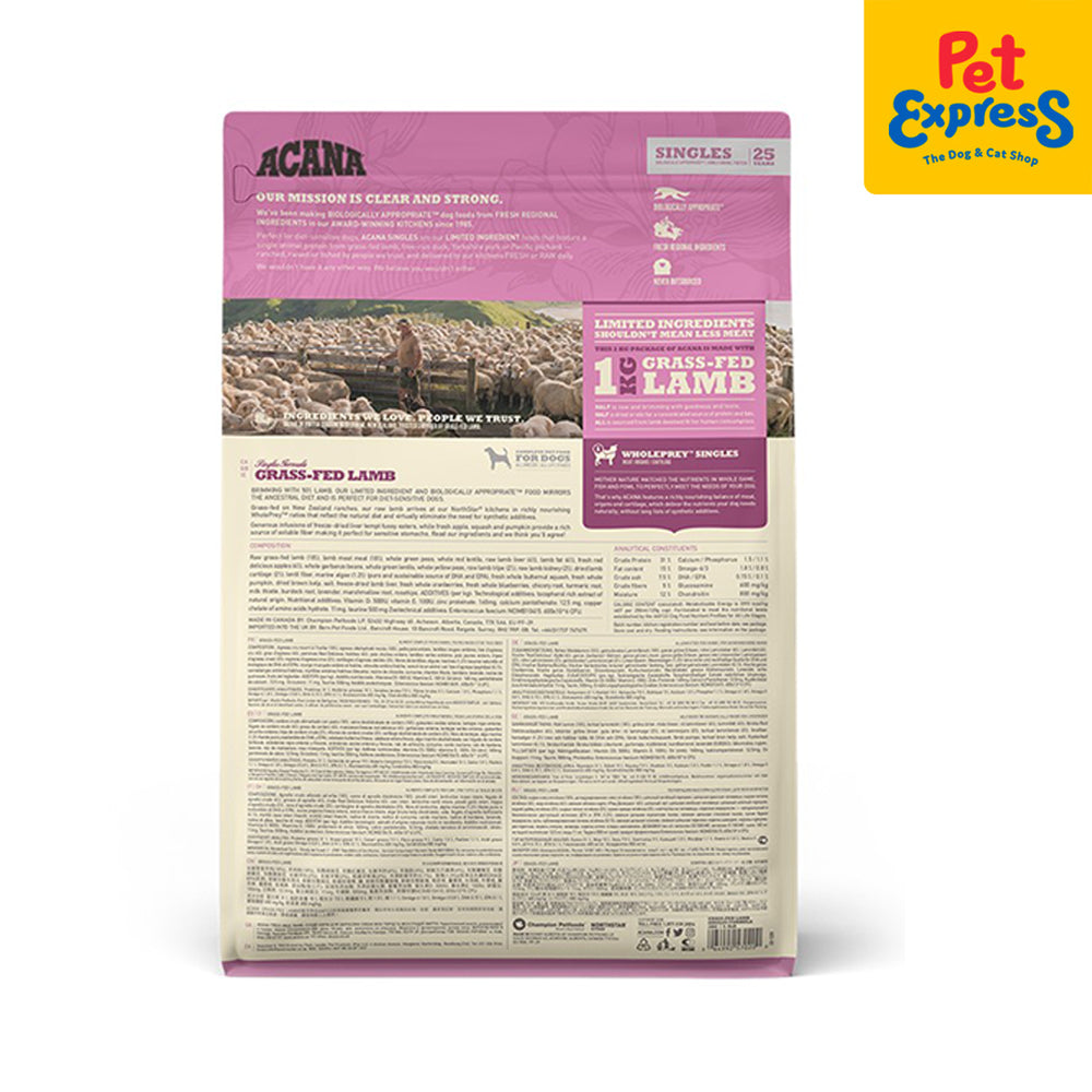 Acana Grass Fed Lamb Dry Dog Food 2kg | Pet Express