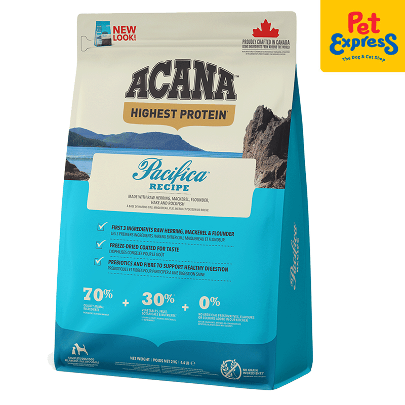 Acana Pacifica Dry Dog Food 2kg_side