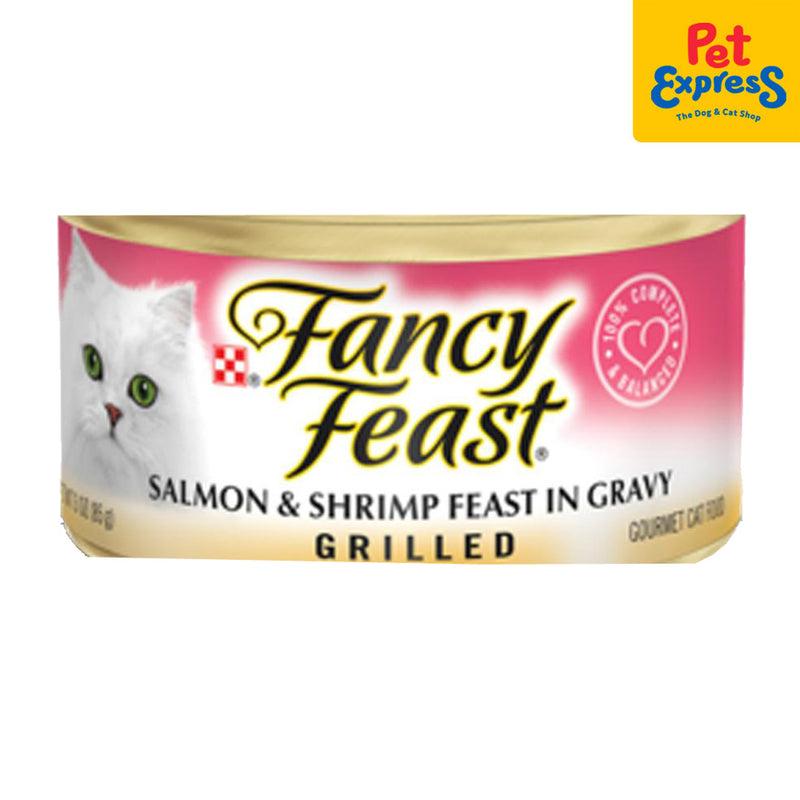 Fancy Feast Grilled Salmon and Shrimp Wet Cat Food 85g (12 cans)