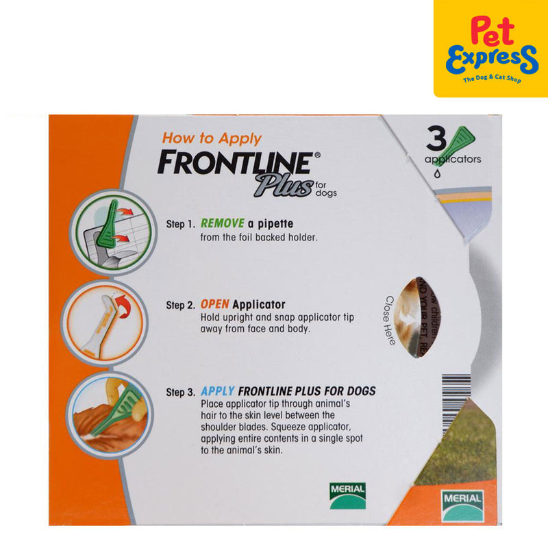 Frontline Plus Tick and Flea Drops for Small Breed Dogs up to 10kg 3x0.67ml (3 pipets)