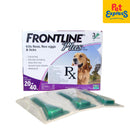 Frontline Plus Tick and Flea Drops for Large Breed Dogs 20-40kg 3x2.68ml (3 pipets)