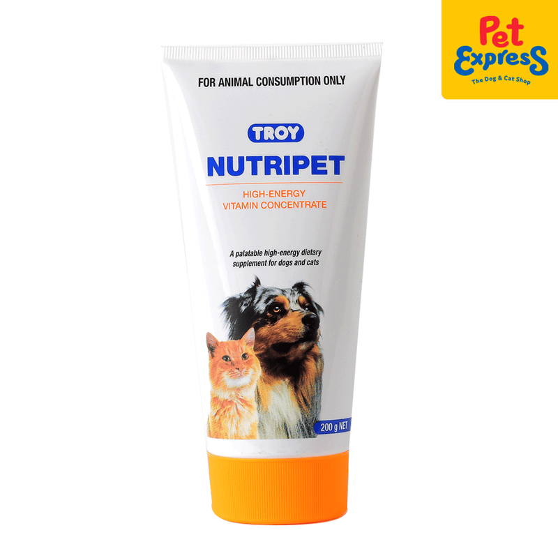Troy Nutripet High Energy Vitamin Dietary Supplement in Tube for Cats and Dogs 200g