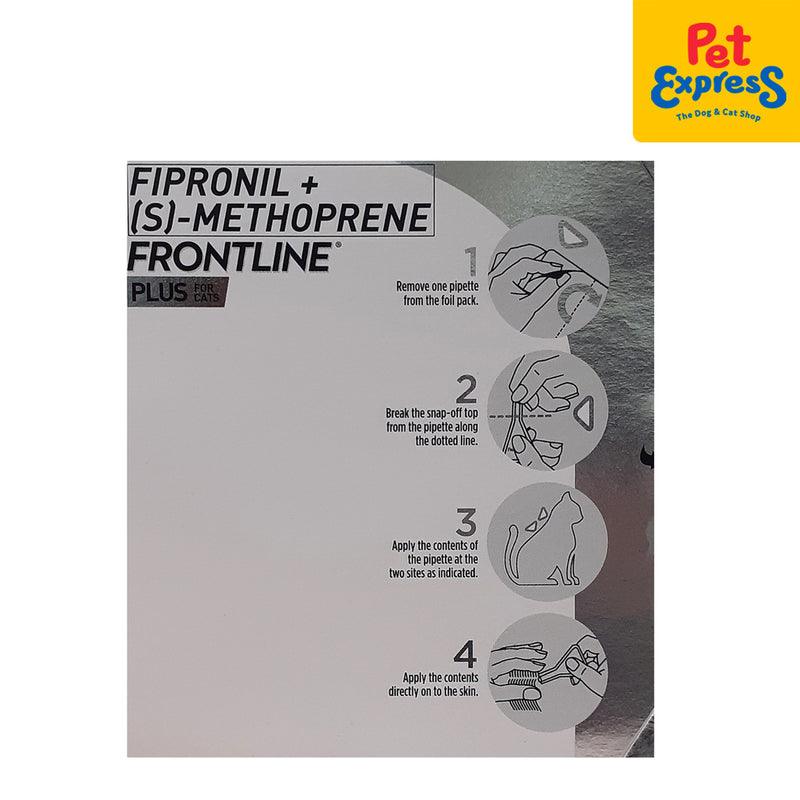 Frontline Plus Tick and Flea Drops for Cats 3x0.50ml (3 pipets)