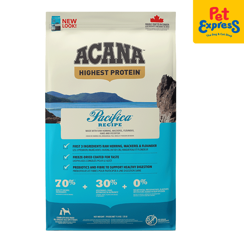 Acana Pacifica Dry Dog Food 11.4kg_front