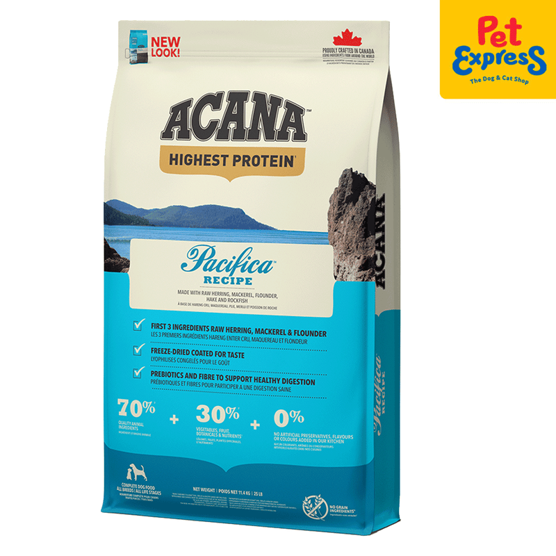 Acana Pacifica Dry Dog Food 11.4kg_side
