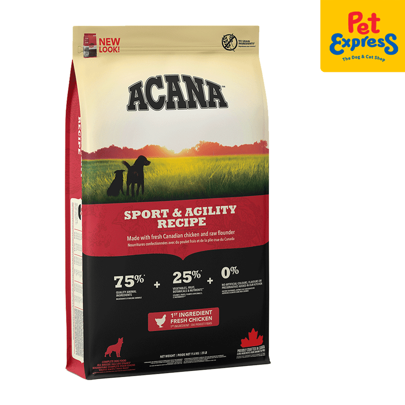 Acana Sports and Agility Dry Dog Food 11.4kg_side