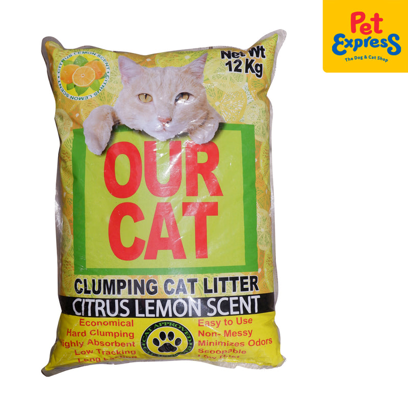 Our Cat Clumping Citrus Lemon Cat Litter 12kg