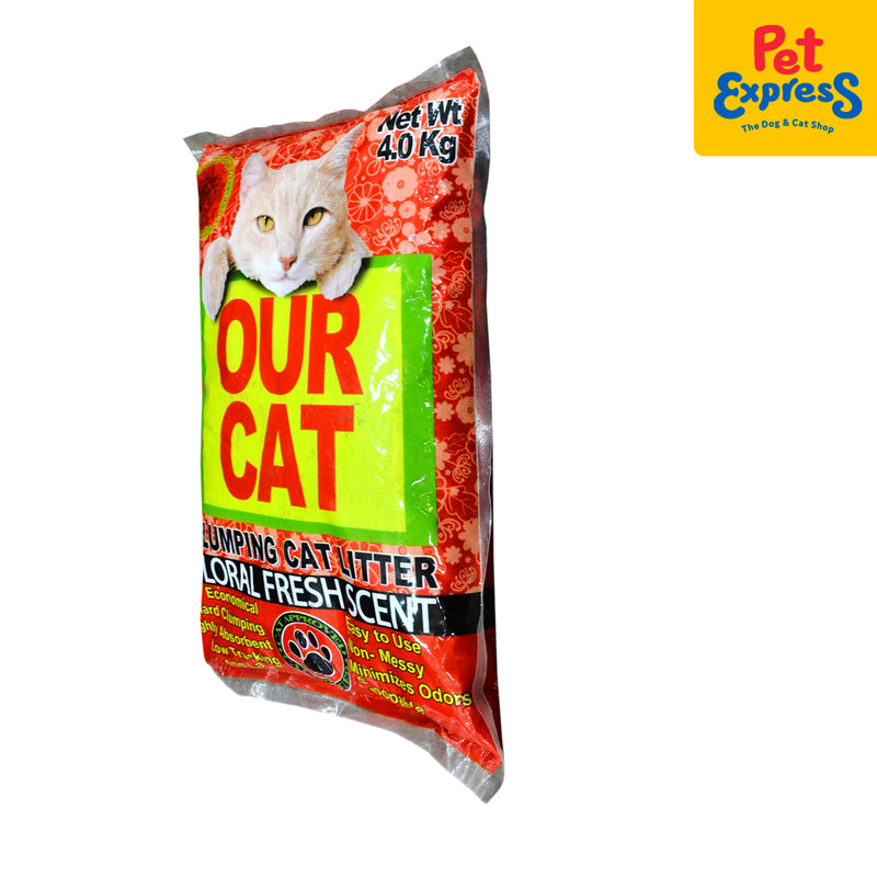 Our Cat Clumping Floral Fresh Cat Litter 4kg