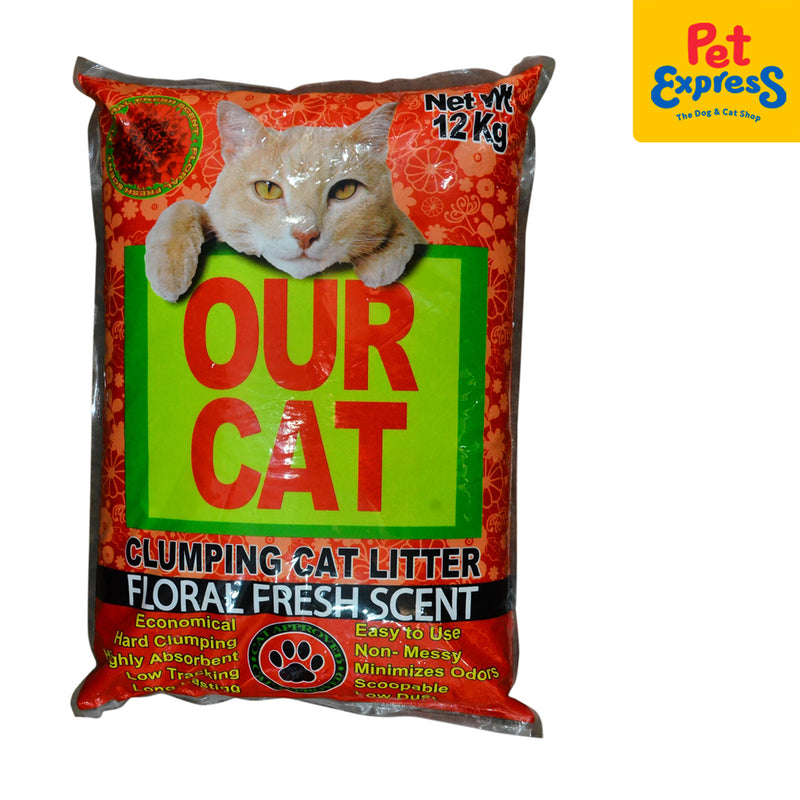 Our Cat Clumping Floral Fresh Cat Litter 12kg