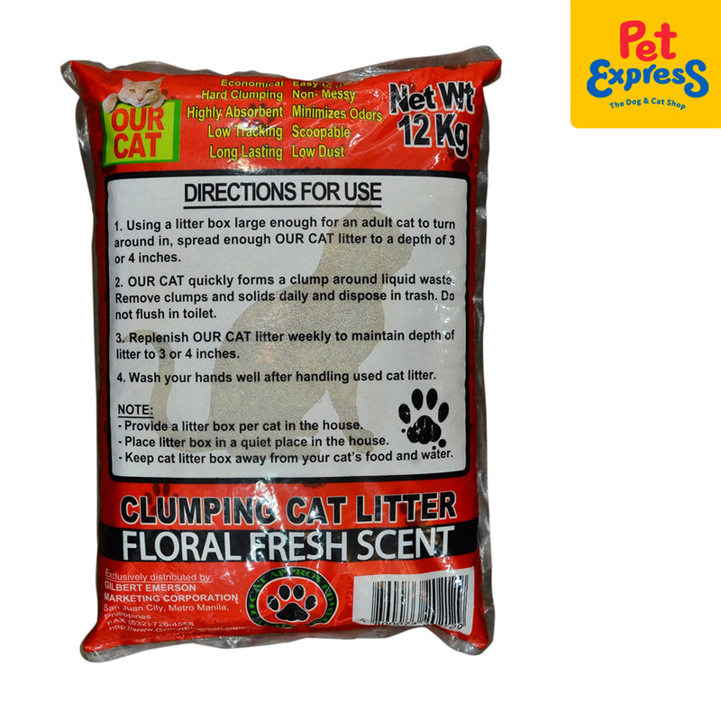 Our Cat Clumping Floral Fresh Cat Litter 12kg