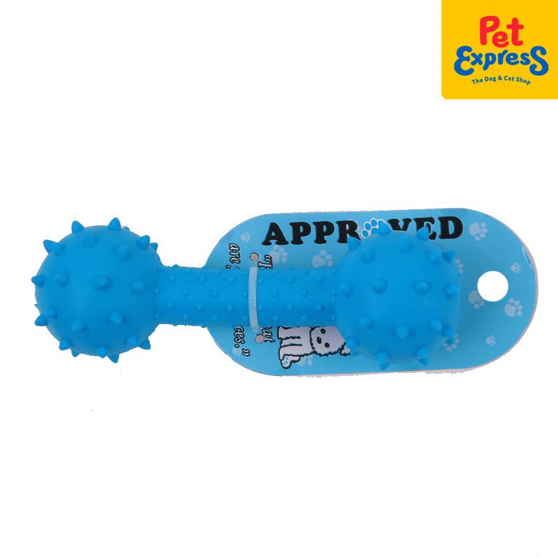 Approved Dumbell with Spike Dog Toy 6 inches Blue_front