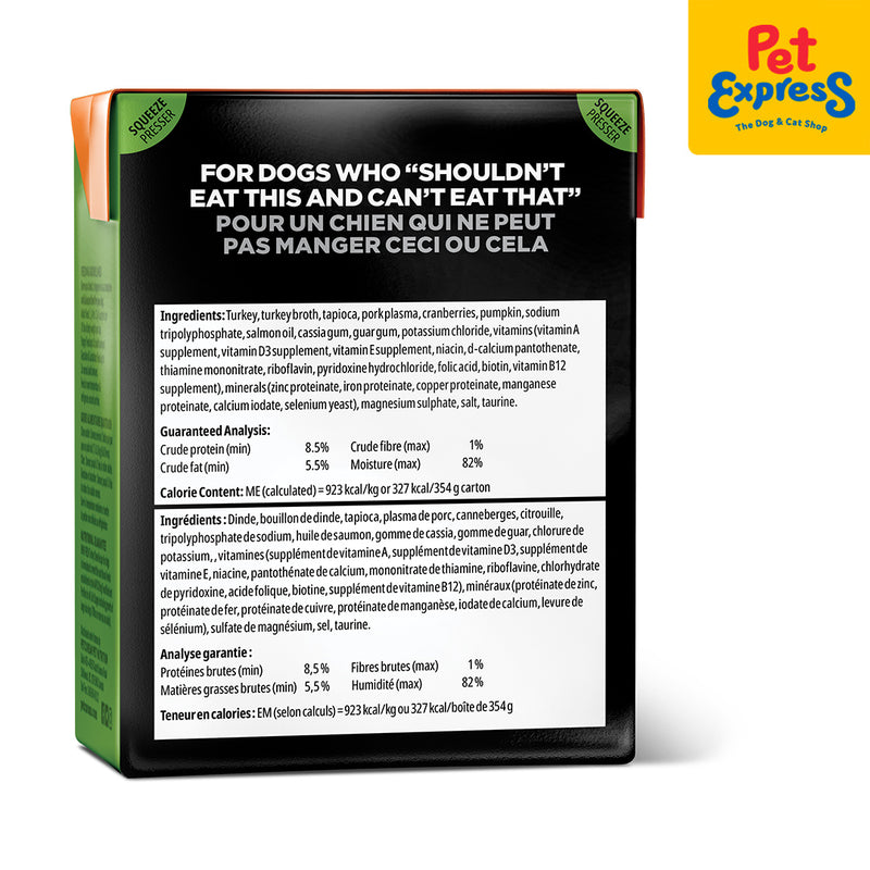Go! Solutions Sensitivities Limited Ingredient Grain Free Turkey Tetra Pack Wet Dog Food 354g