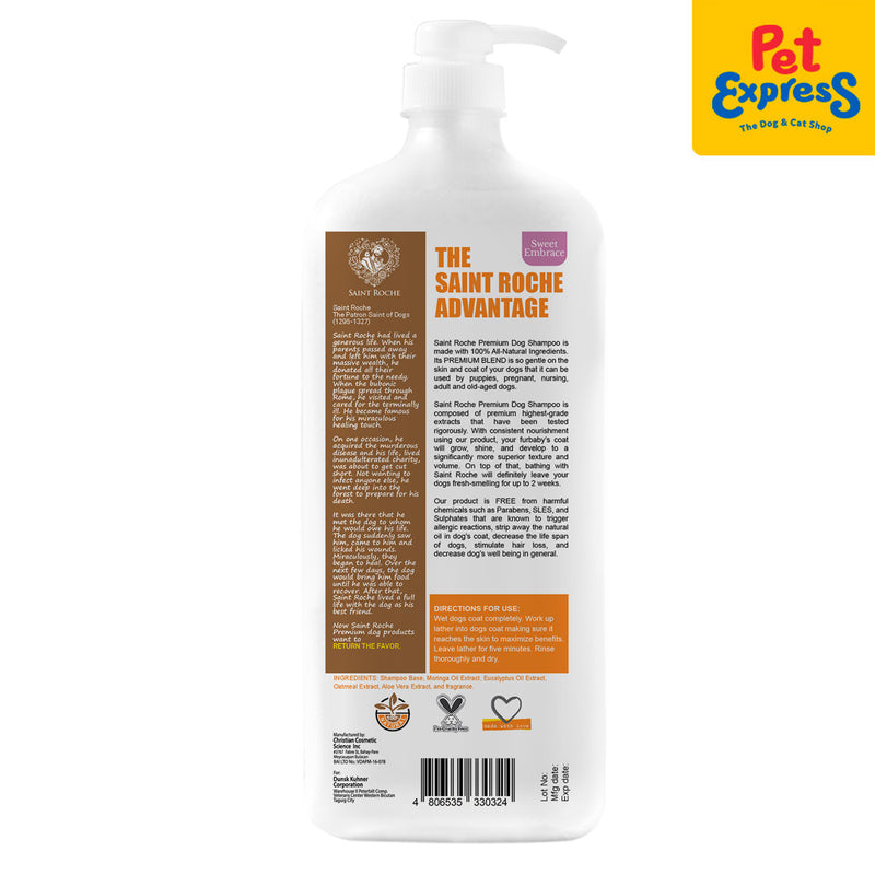Saint Roche Premium Sweet Embrace Scent Dog Shampoo 1050ml_back