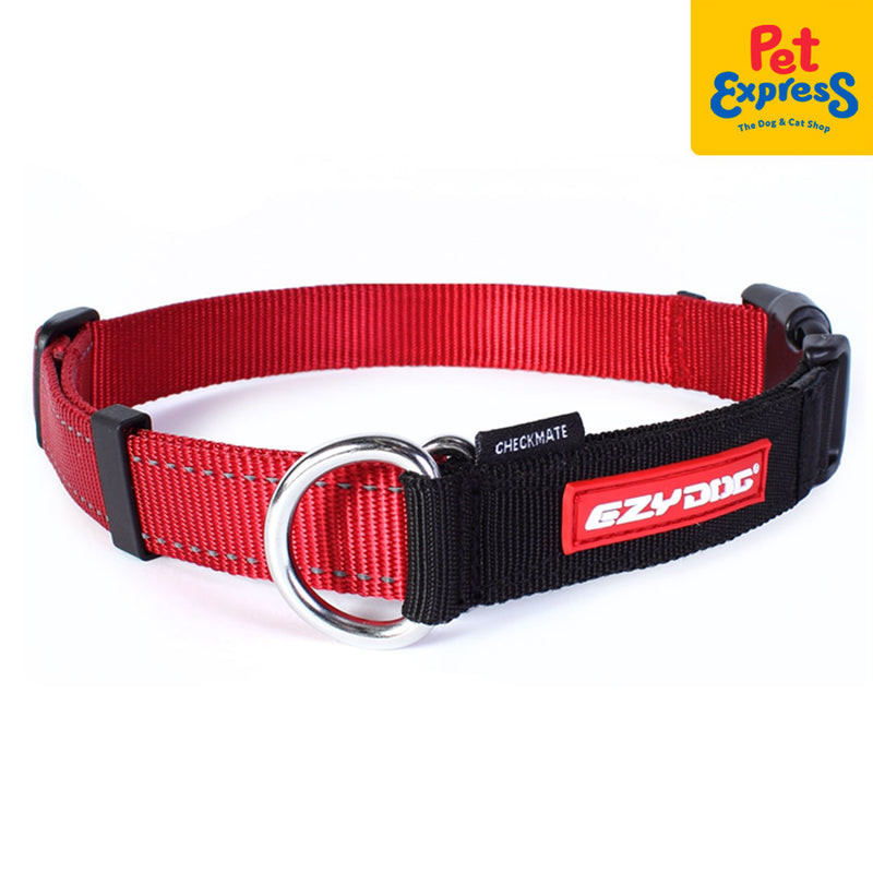 EzyDog Checkmate Dog Collar Medium Red