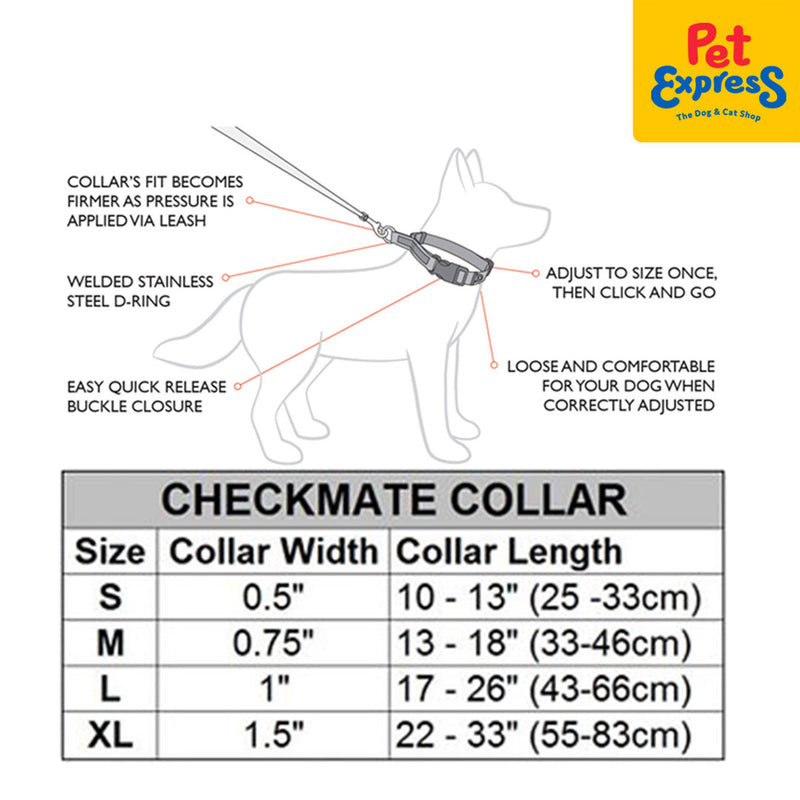EzyDog Checkmate Dog Collar Medium Red
