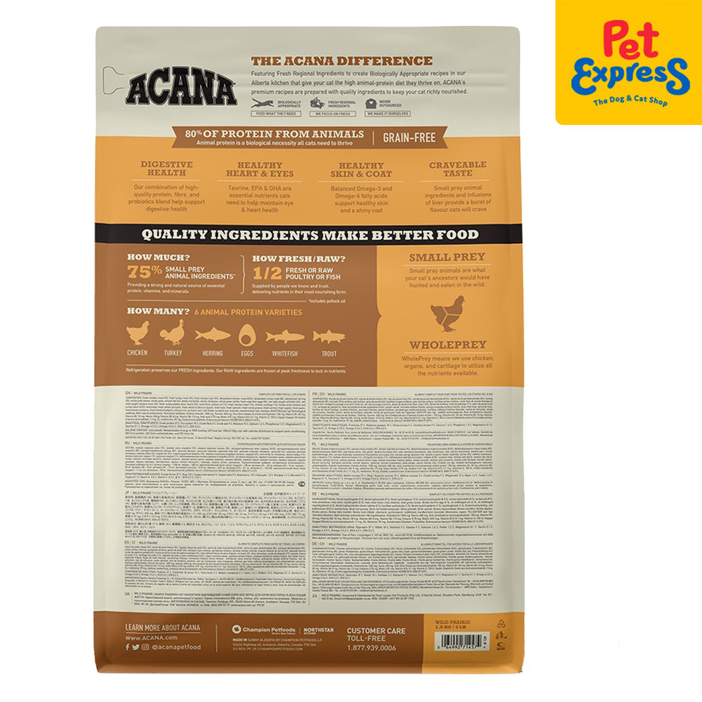 Acana Wild Prairie GF Kitten Cat 1.8kg Pet Express