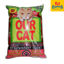 Our Cat Clumping Strawberry Cat Litter 12kg