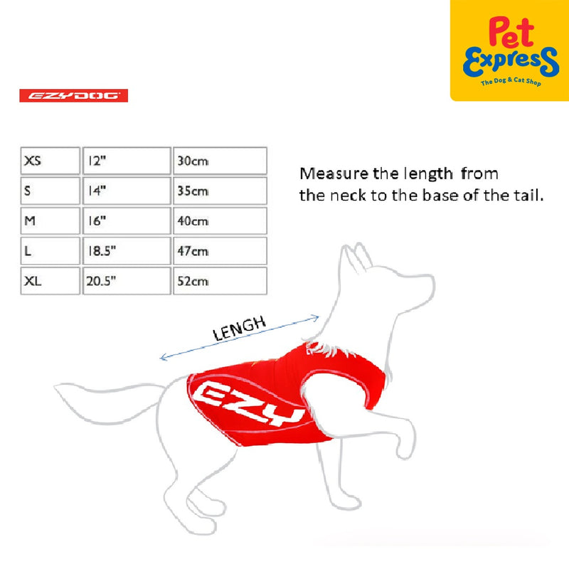 EzyDog Rashie Dog Apparel Large Red