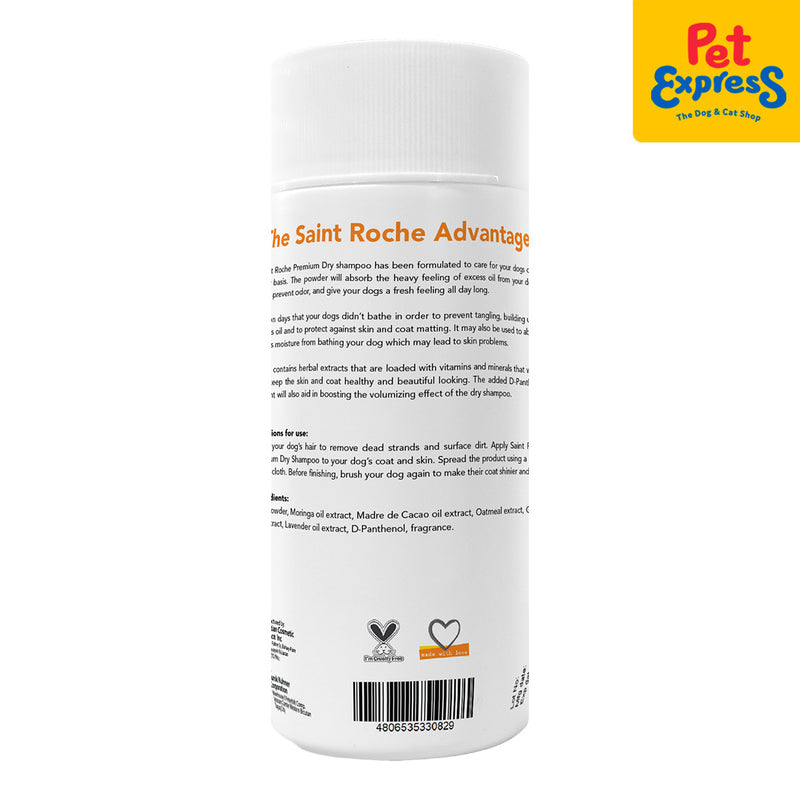 Saint Roche Premium Sweet Embrace Scent Dry Dog Shampoo 150ml_back