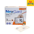 NexGard Chewable Tablet for Small Breed Dogs 2-4kg / 4-10lbs (3 tablets)