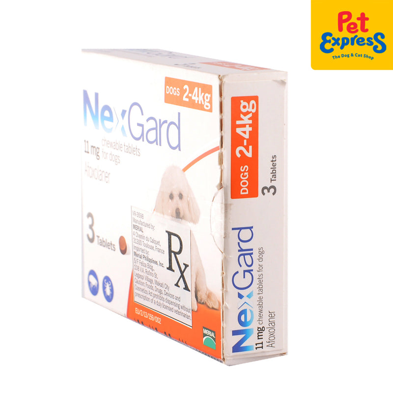 NexGard Chewable Tablet for Small Breed Dogs 2-4kg / 4-10lbs (3 tablets)