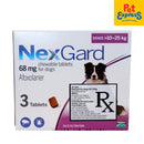 NexGard Chewable Tablet for Large Breed Dogs >10-25kg / 24-60lbs (3 tablets)