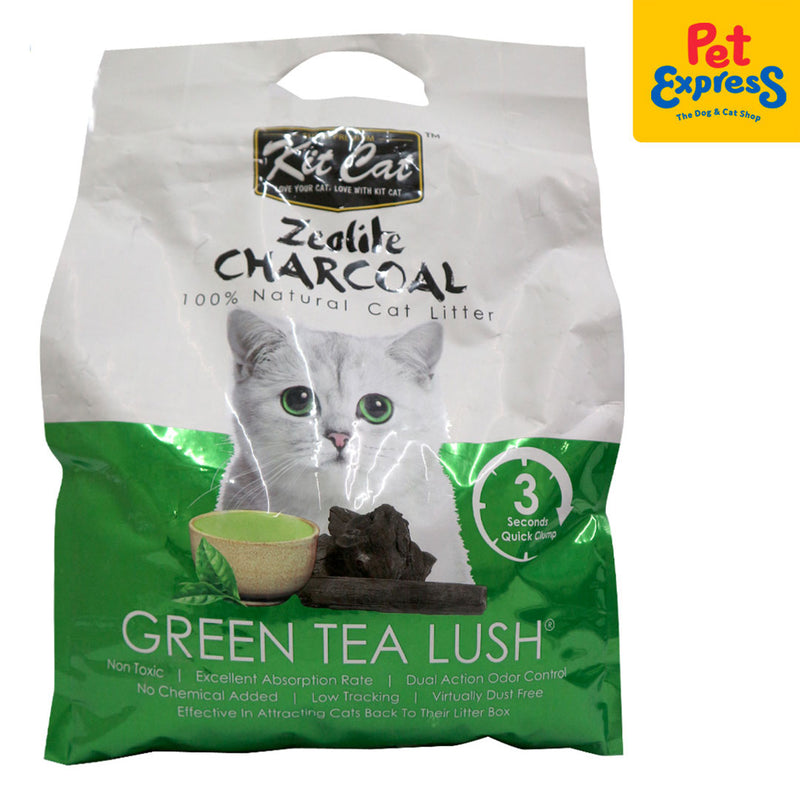 Kit Cat Zeolite Charcoal Green Tea Cat Litter 4kg