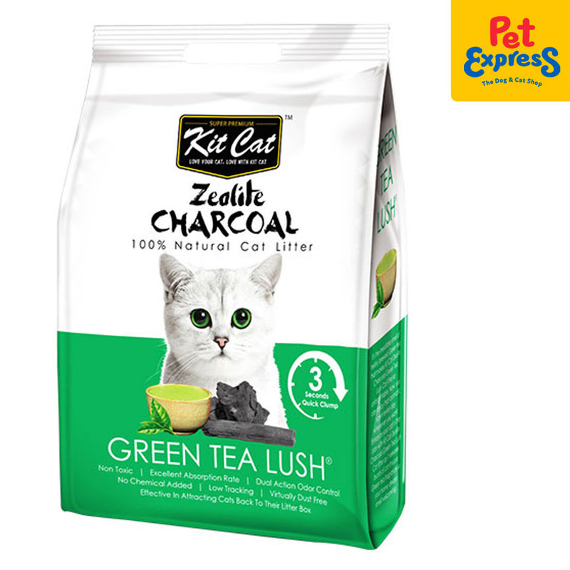 Kit Cat Zeolite Charcoal Green Tea Cat Litter 4kg