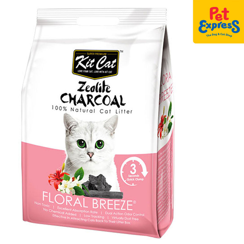 Kit Cat Zeolite Charcoal Floral Breeze Cat Litter 4kg
