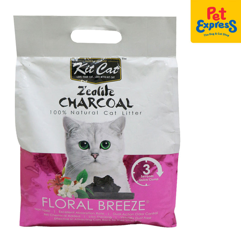 Kit Cat Zeolite Charcoal Floral Breeze Cat Litter 4kg