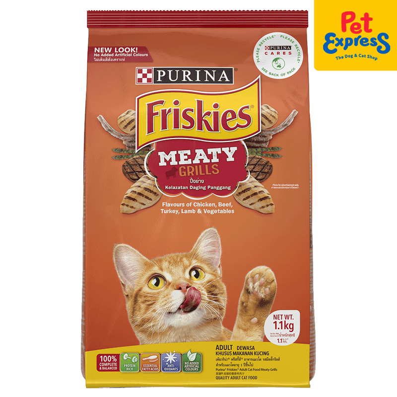 Friskies Meaty Grills Dry Cat Food 1.1kg