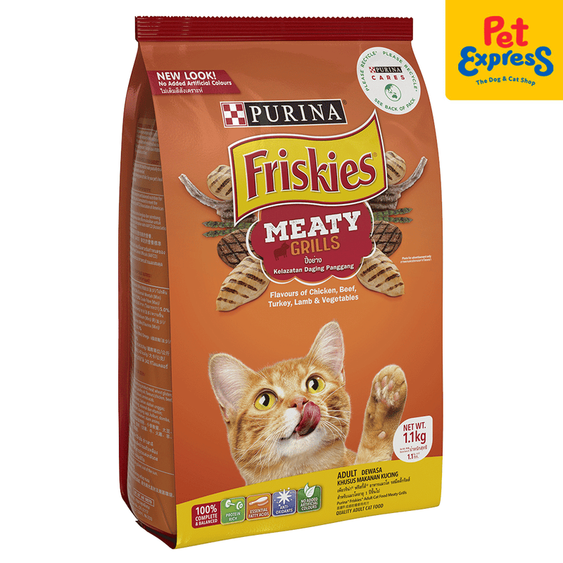 Friskies Meaty Grills Dry Cat Food 1.1kg
